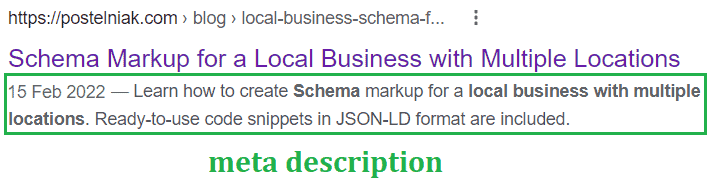 Meta description