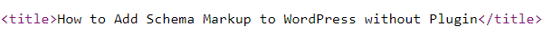 Title HTML element